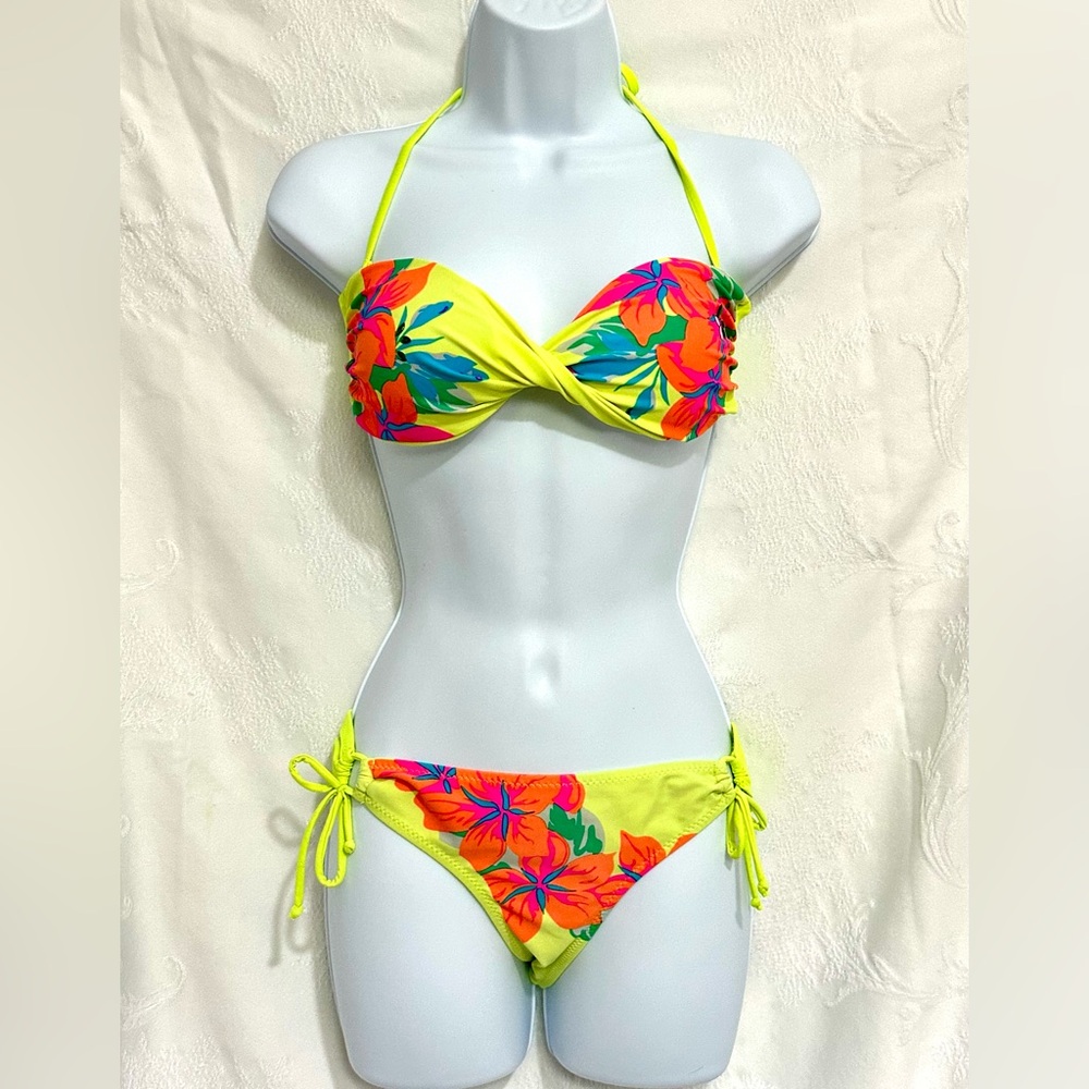 Floral Yellow Bikini Set W0003